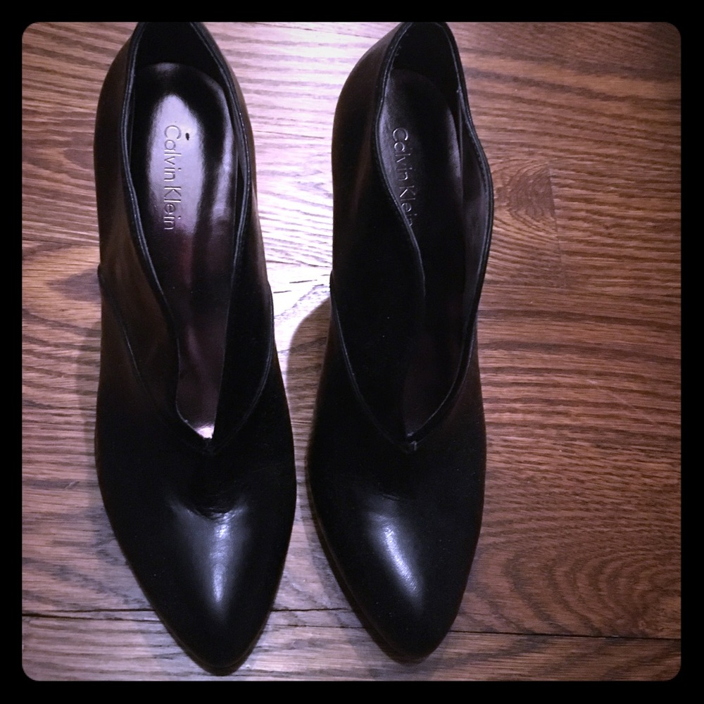 Calvin Klein Booties Leather